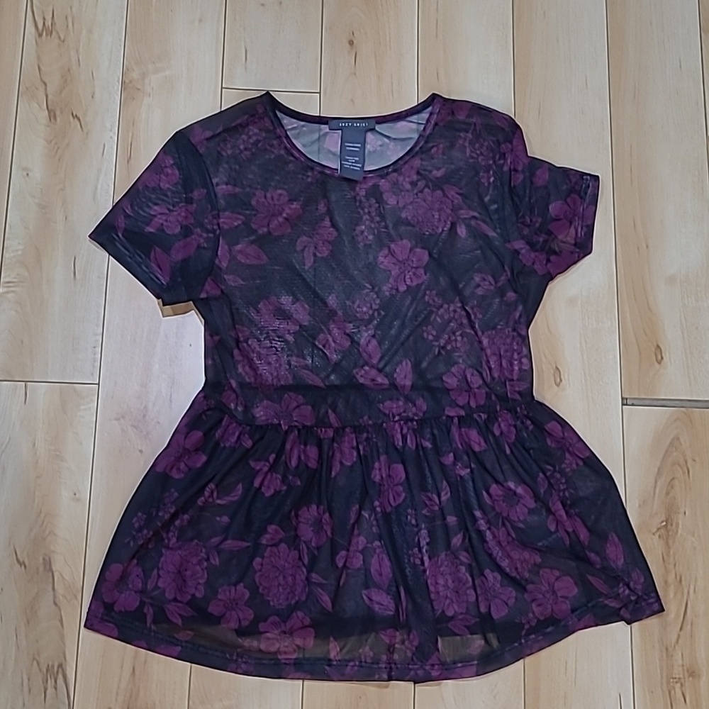 Suzy Shier women's size small see through top